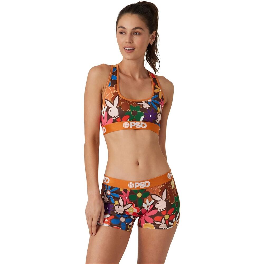 PSD Women's Playboy Funk Sports Bra, Multi, L